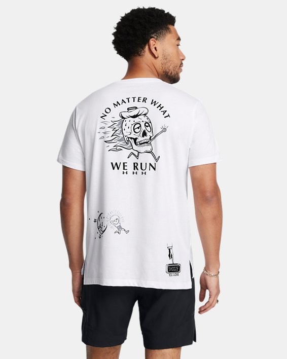 Camiseta de manga corta UA Launch para hombre, White, pdpMainDesktop image number 1